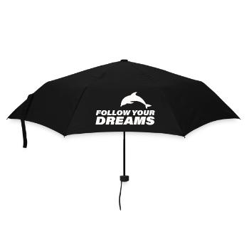 FOLLOW YOUR DREAMS - Regenschirm (klein) - Schwarz - Vorne