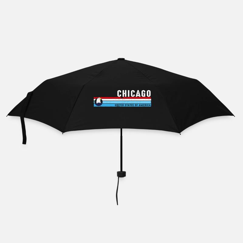 Chicago Illinois Est 1833 Vintage Classic Retro - Regenschirm (klein) - Schwarz