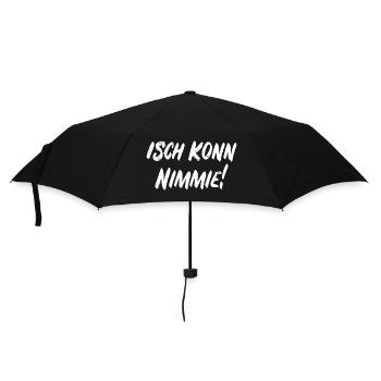 Isch konn nimmie! - Regenschirm (klein) - Schwarz - Vorne