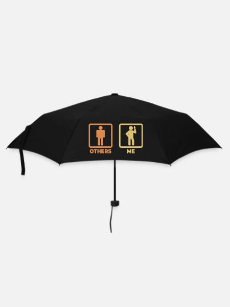 Lustiger Eiscreme Enthusiast - Regenschirm (klein) - Schwarz