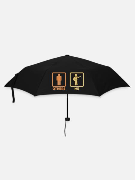 Gitarrist Strichmännchen - Regenschirm (klein) - Schwarz