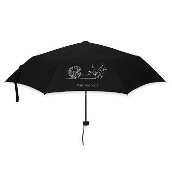 Mach was draus Origami Motivation - Regenschirm (klein) - Schwarz - Vorne