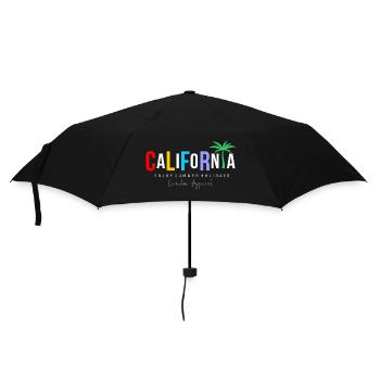 Kalifornische Urlaubsmalerei - Regenschirm (klein) - Schwarz - Vorne