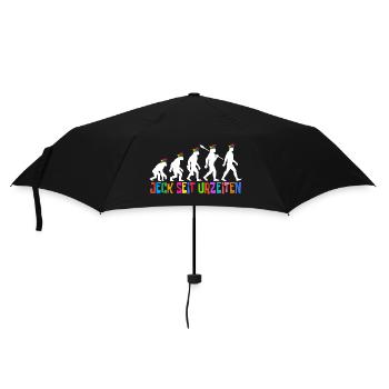 Jeck depuis la nuit des temps | Les fous de l’évolution, Carnaval - Parapluie standard - noir - Devant