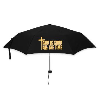 God Is Good All The Time Faith Christian Saying - Umbrella (small) - black - Front