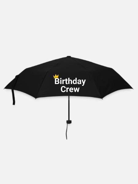 Birthday Crew - Regenschirm (klein) - Schwarz