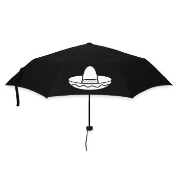 Sombrero Fiesta Muster auf Shirt - Regenschirm (klein) - Schwarz - Vorne