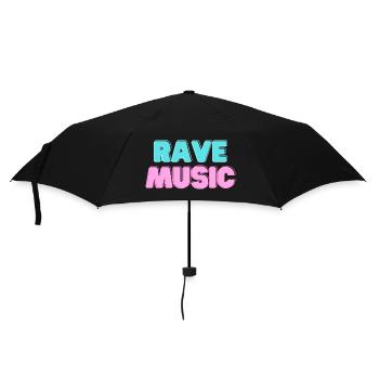 Rave Music Neon 3D - Umbrella (small) - black - Front