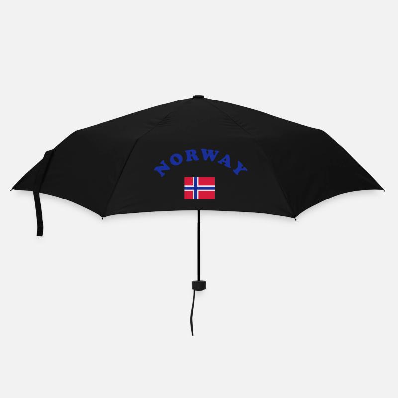 Norwegische Flagge - Regenschirm (klein) - Schwarz