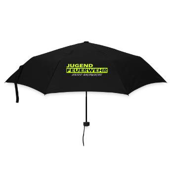 Feuerwehr jugend nachwuchs schriftzug neongelb - Regenschirm (klein) - Schwarz - Vorne