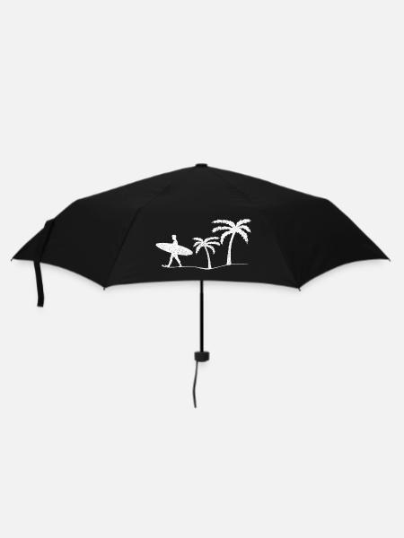 Surfer Surfen - Regenschirm (klein) - Schwarz