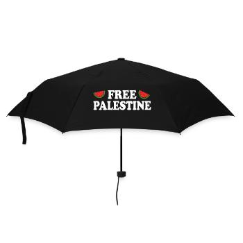 Free palestine - Regenschirm (klein) - Schwarz - Vorne