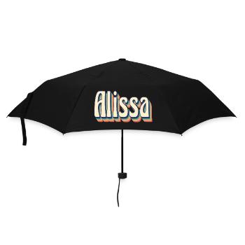 Alissa t-shirt retro vintage t-shirt gift idea - Umbrella (small) - black - Front