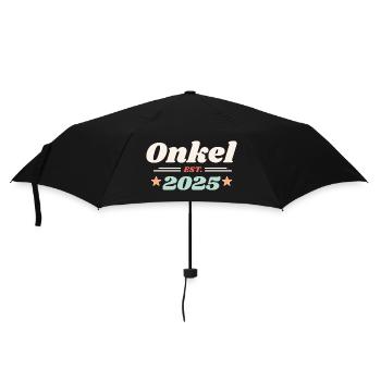 Onkel Est 2025 Ich werde Onkel Retro Style - Regenschirm (klein) - Schwarz - Vorne