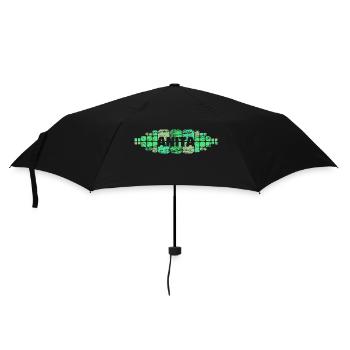 Anita als Mutti - Regenschirm (klein) - Schwarz - Vorne