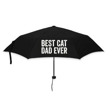 Tochter Katzenliebhaber lustiger Vater Papa - Regenschirm (klein) - Schwarz - Vorne