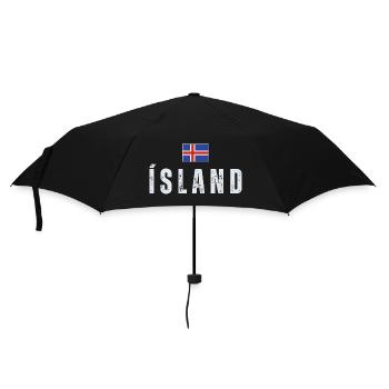Icelandic flag, Icelandic patriot - Umbrella (small) - black - Front