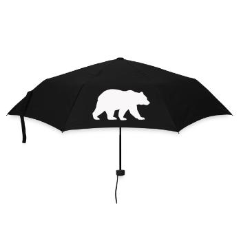 Silhouette d’ours - Parapluie standard - noir - Devant