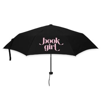 Buchgirl - Book Girl Retro - Regenschirm (klein) - Schwarz - Vorne
