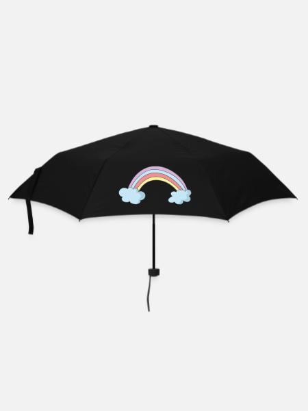 Arc-en-ciel - Parapluie standard - noir