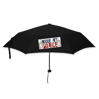 nique la police - Parapluie standard - noir - Devant