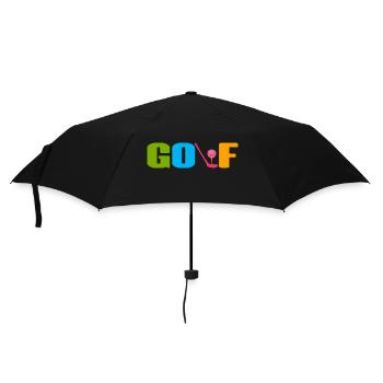 Golf Golfer - Umbrella (small) - black - Front