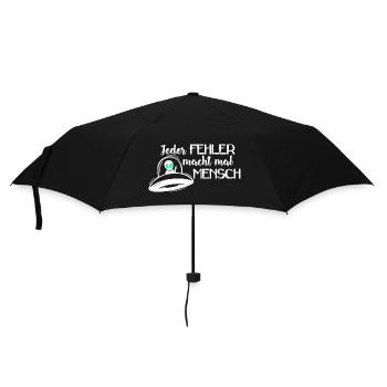 UFO - Jeder FEHLER macht mal MENSCH2 - Regenschirm (klein) - Schwarz - Vorne