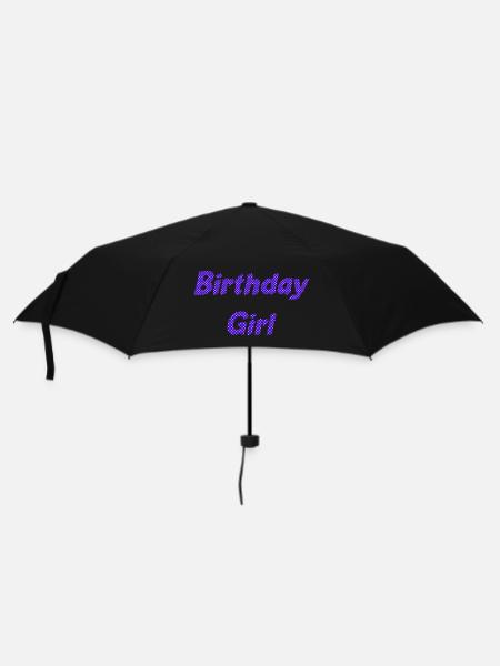 fille d’anniversaire - Parapluie standard - noir