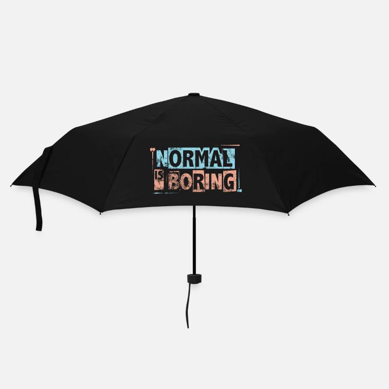 Normal ist langweilig - Autismus-Bewusstseins-Puzzleteile - Regenschirm (klein) - Schwarz