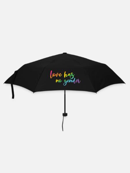 Pride Month - Liebe hat kein Geschlecht - Regenschirm (klein) - Schwarz