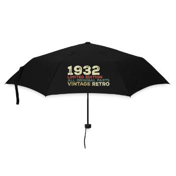 1932 Born Vintage 1932 Retro Birthday Gift - Umbrella (small) - black - Front