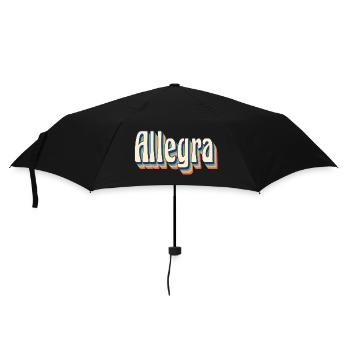 Allegra Retro Vintage T-Shirt Gift T-Shirt - Umbrella (small) - black - Front