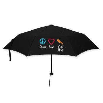 Peace, Love, Cutting Flesh - Umbrella (small) - black - Front