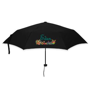 Fleurs et paradis - Parapluie standard - noir - Devant