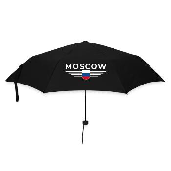 Moskau T-Shirt – Metropole der Eleganz - Regenschirm (klein) - Schwarz - Vorne