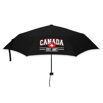 Kanada Vintage Logo Grafik 1867 - Regenschirm (klein) - Schwarz - Vorne