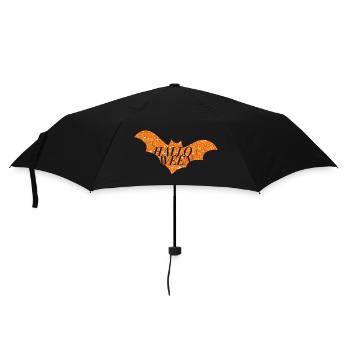 Silhouette de chauve-souris scintillante orange d’Halloween - Parapluie standard - noir - Devant