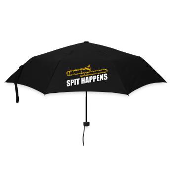 Spit happens trombone trombone player trombonist - Umbrella (small) - black - Front