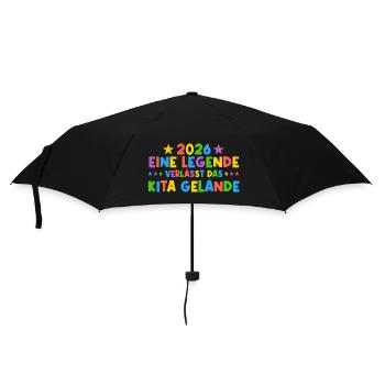 2026 Eine Legende Kita Absolvent - Regenschirm (klein) - Schwarz - Vorne