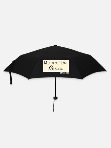 Mutter des Bräutigams 2026 - Regenschirm (klein) - Schwarz