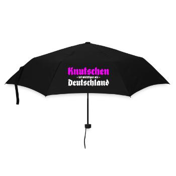 Knutschen ist wichtiger als Deutschland - Regenschirm (klein) - Schwarz - Vorne