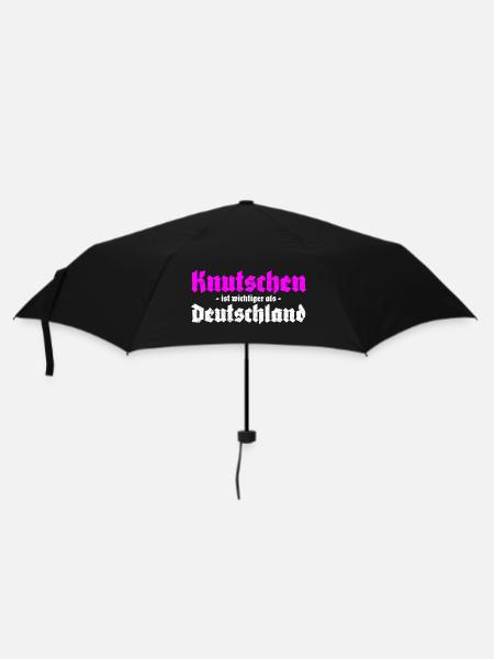 Knutschen ist wichtiger als Deutschland - Regenschirm (klein) - Schwarz