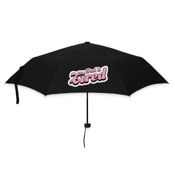 Papa ist müde - Regenschirm (klein) - Schwarz - Vorne