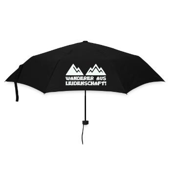Wanderer aus Leidenschaft - Regenschirm (klein) - Schwarz - Vorne