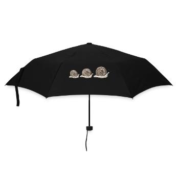 Schnecken - Regenschirm (klein) - Schwarz - Vorne