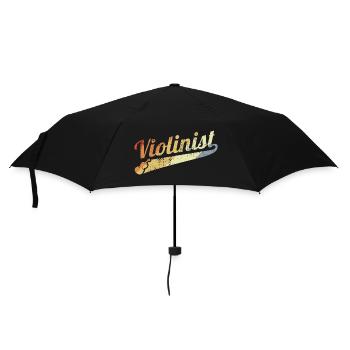 Retro Violin Player - Umbrella (small) - black - Front