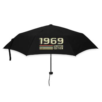 Jahrgang 1969 Geburtstag 1969 Jahrgang 1969 - Regenschirm (klein) - Schwarz - Vorne