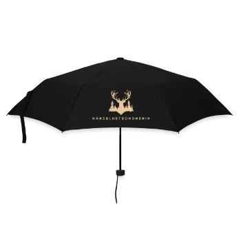 Härzbluetgraubünden - Umbrella (small) - black - Front