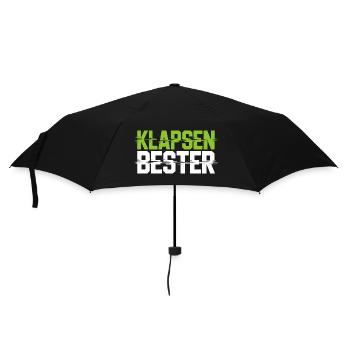 Klapsenbester Durchgeknallt Irrenhaus Büro Spruch - Regenschirm (klein) - Schwarz - Vorne