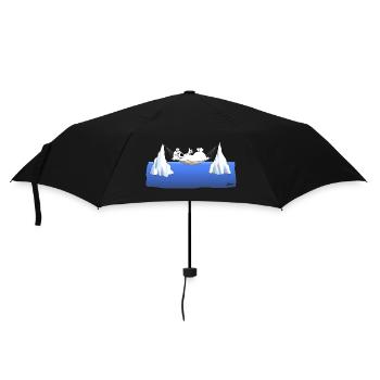 Eisberg Chillen - Regenschirm (klein) - Schwarz - Vorne
